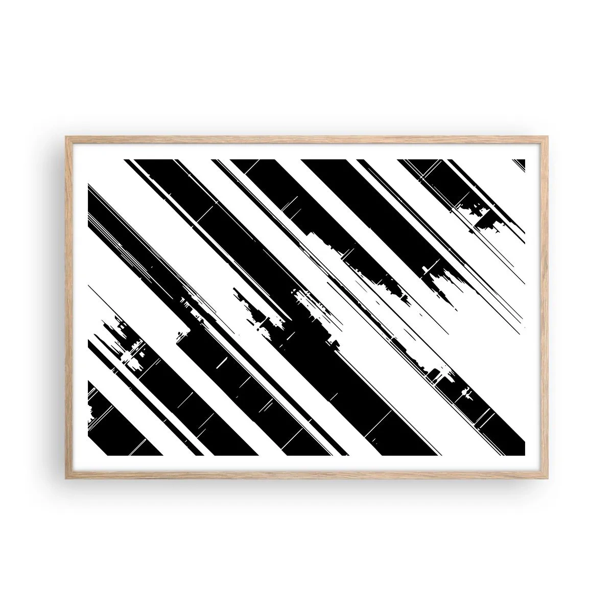 Plagát v ráme zo svetlého duba - Intenzívna a dynamická kompozícia - 100x70 cm