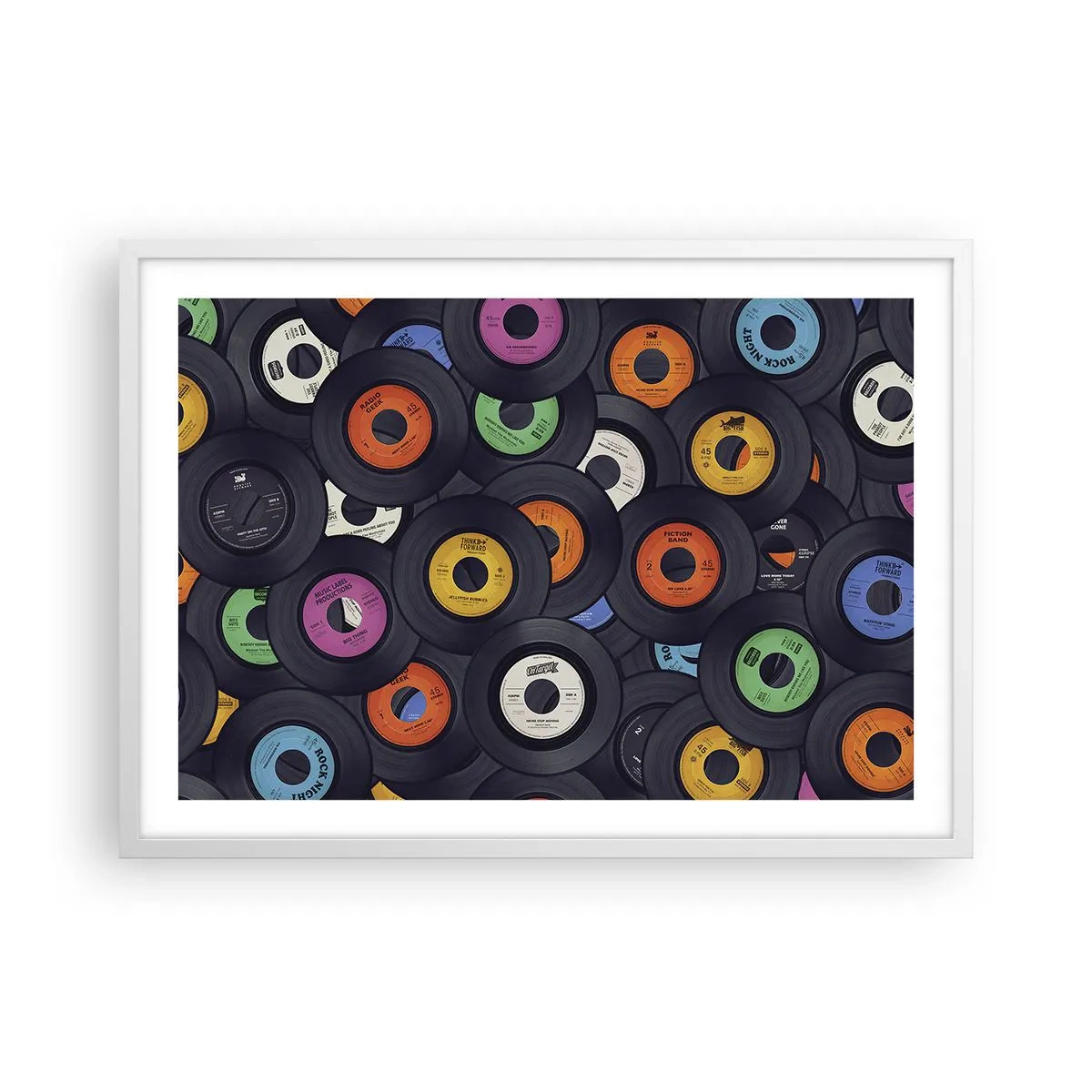 Plagát v bielom ráme - Farby klasiky - 70x50 cm