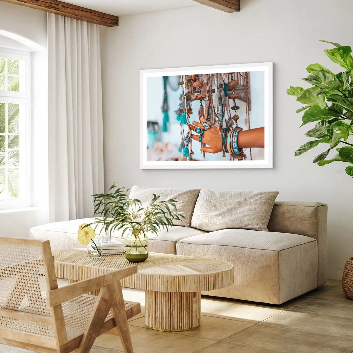 Plagát v bielom ráme - Miestne poklady - 100x70 cm