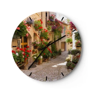 Nástenné hodiny - V záplave kvetov - 40x40 cm