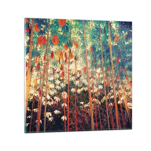 Obraz na skle - Tajný život listov - 60x60 cm