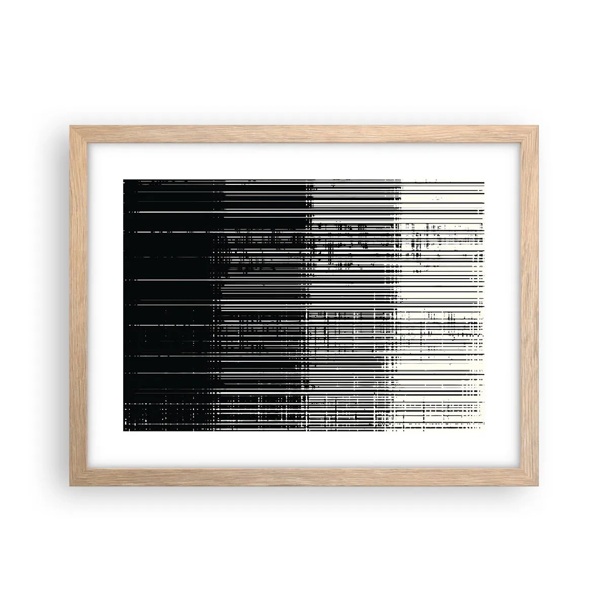 Plagát v ráme zo svetlého duba - Vlny a vibrácie - 40x30 cm