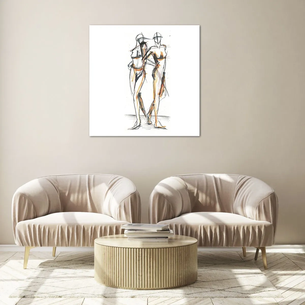 Obraz na skle - Štúdia šarmu - 70x70 cm