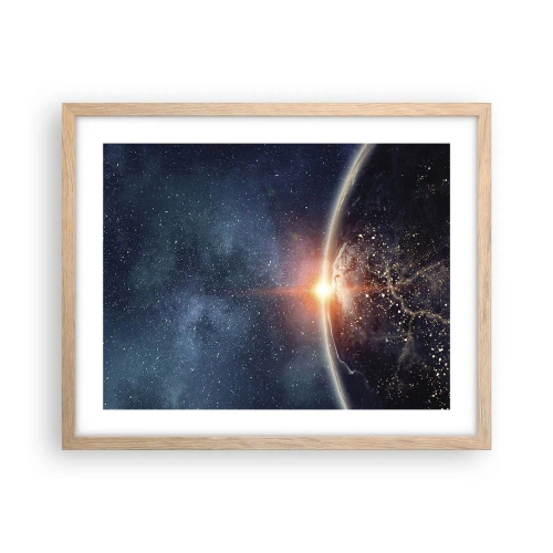 Plagát v ráme zo svetlého duba - V novej perspektíve - 50x40 cm