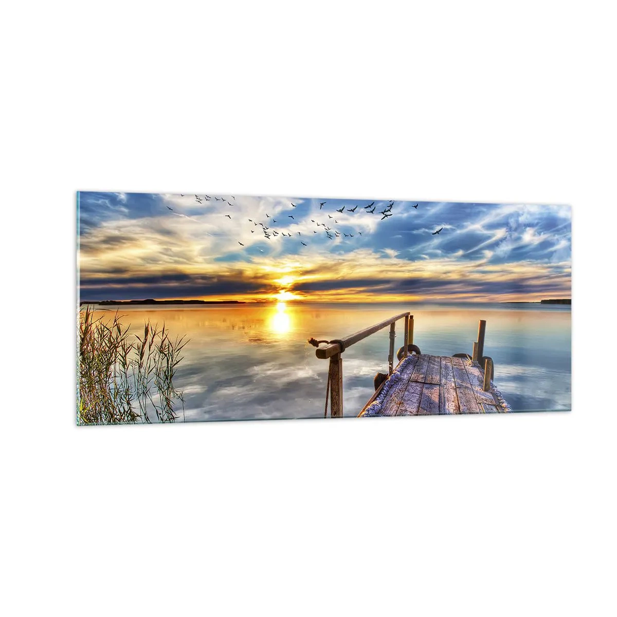 Obraz na skle - Vietor ide odpočívať - 100x40 cm