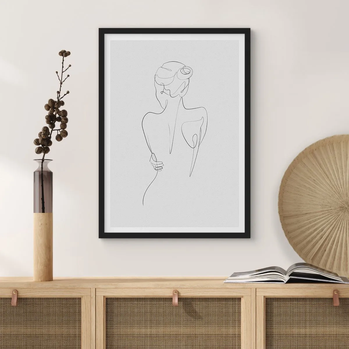 Plagát v čiernom ráme - Hudba tela - 40x50 cm