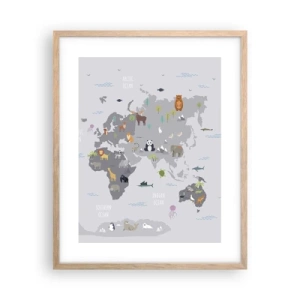 Plagát v ráme zo svetlého duba - Povedz mi, odkiaľ si... - 40x50 cm
