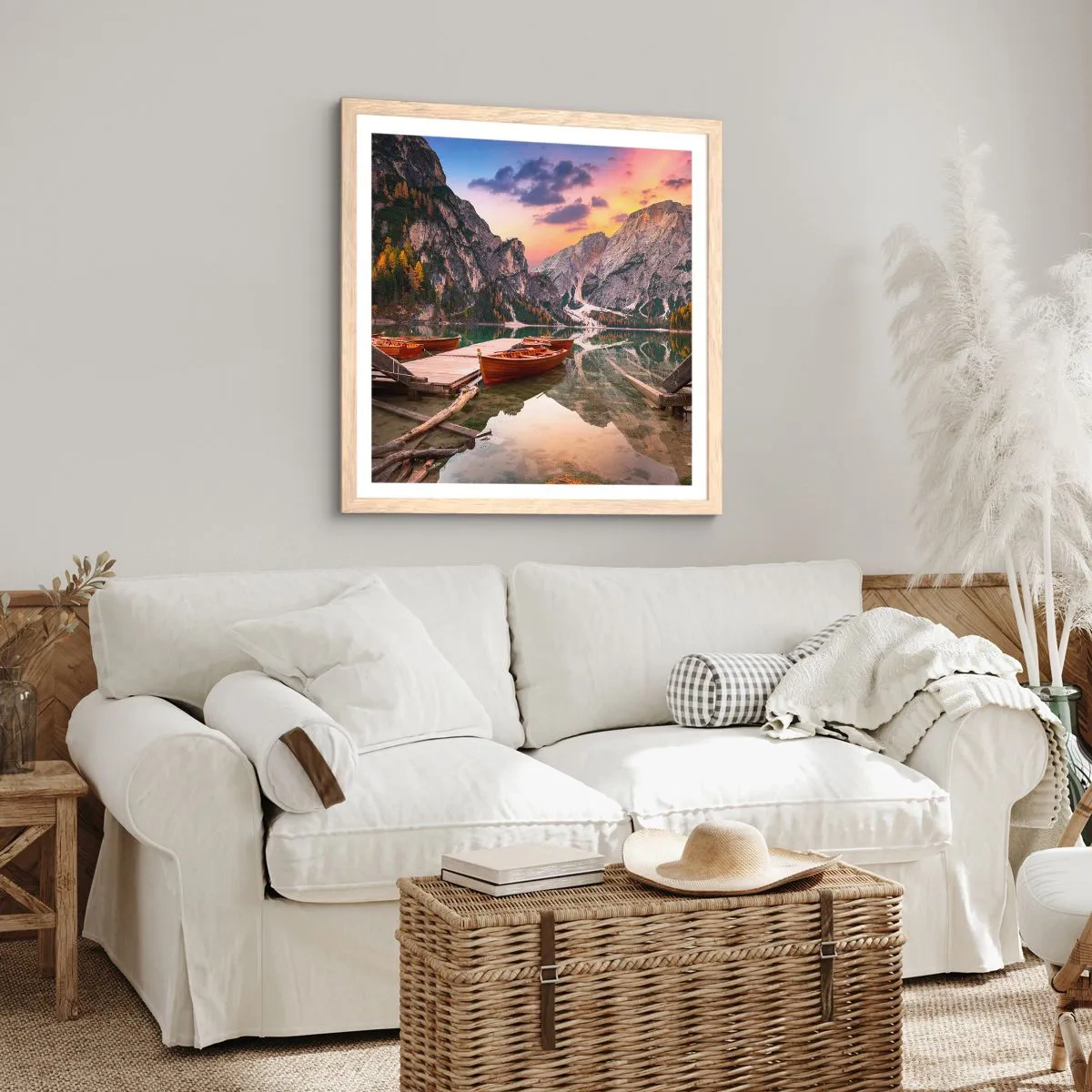 Plagát v ráme zo svetlého duba - Sľub dňa - 40x40 cm