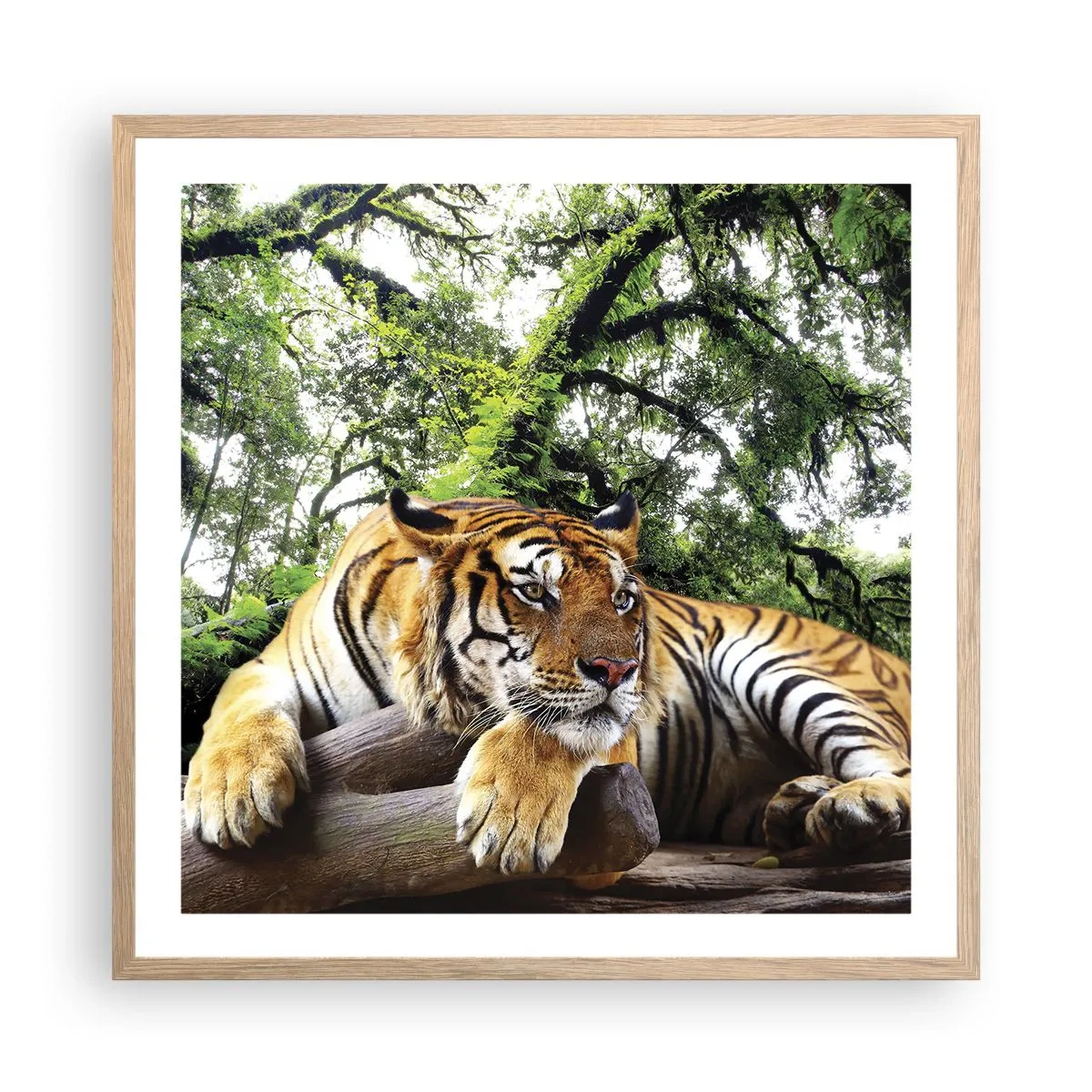 Plagát v ráme zo svetlého duba - S úctou - 60x60 cm