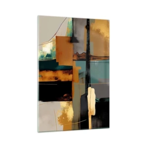 Obraz na skle - Abstrakcia – svetlo a tieň - 80x120 cm