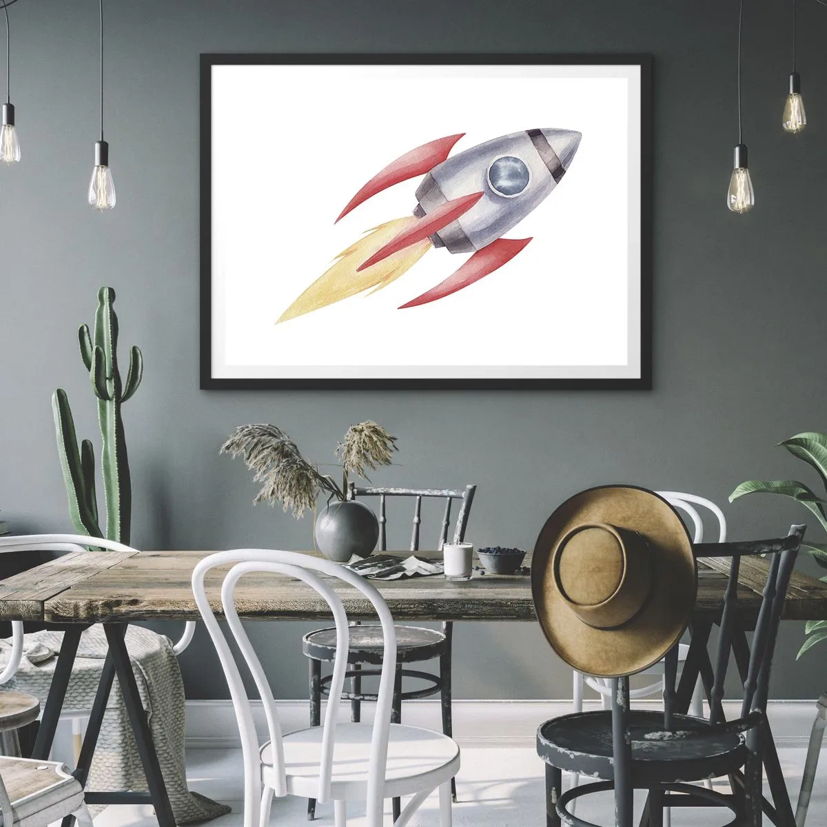 Plagát v čiernom ráme - Vyššie, rýchlejšie, ďalej - 40x30 cm