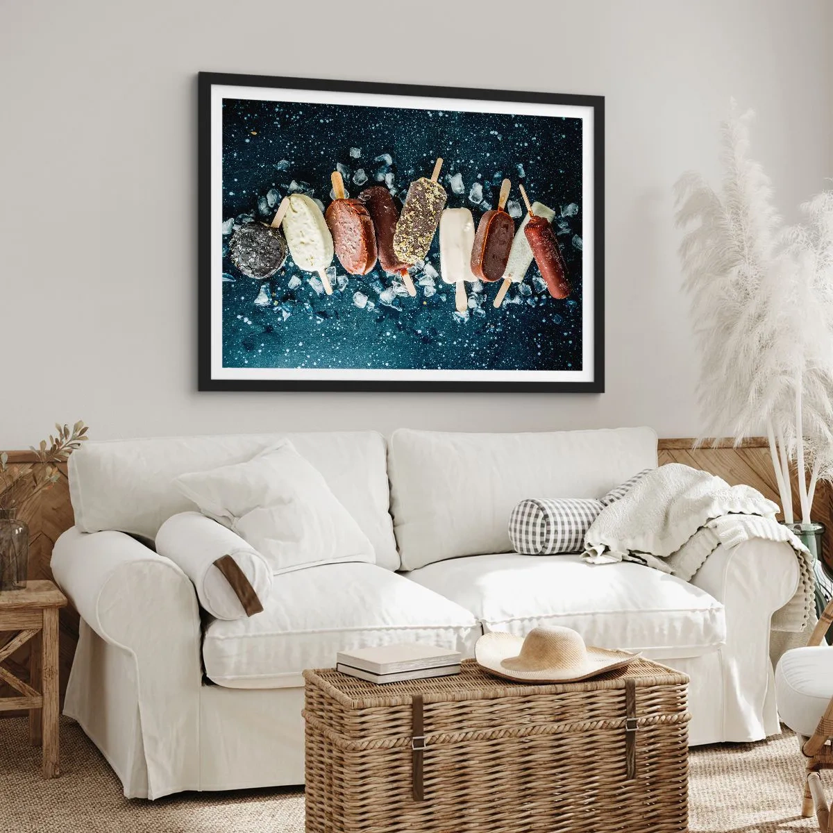 Plagát v čiernom ráme - Chuť horúceho leta - 91x61 cm