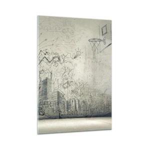 Obraz na skle - Môj skvelý mestský život - 50x70 cm