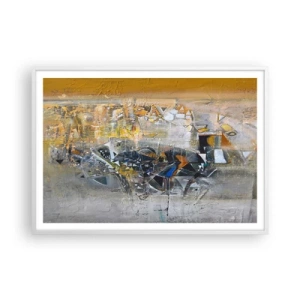 Plagát v bielom ráme - Všetko sa podarí - 100x70 cm