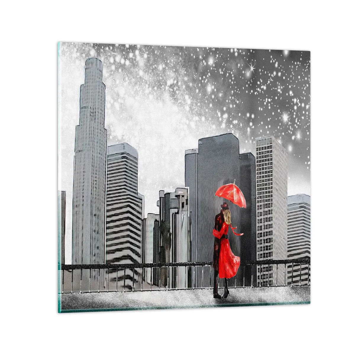 Obraz na skle - Človek nie je kameň - 70x70 cm