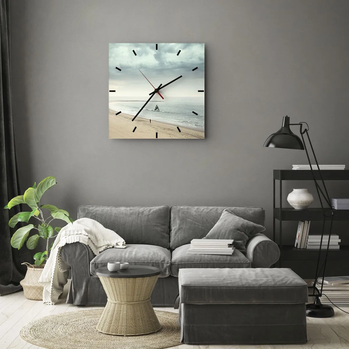 Nástenné hodiny - Hľadám pokoj - 40x40 cm