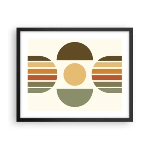 Plagát v čiernom ráme - Vo farbách zeme - 50x40 cm