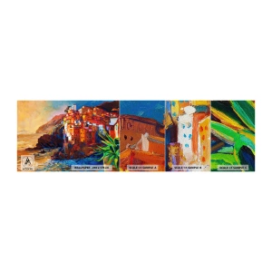 Vzorka fototapety Premium Sand - Taliansky nádych - Krajina, Architektúra, Morské pobrežie - 100x30 cm