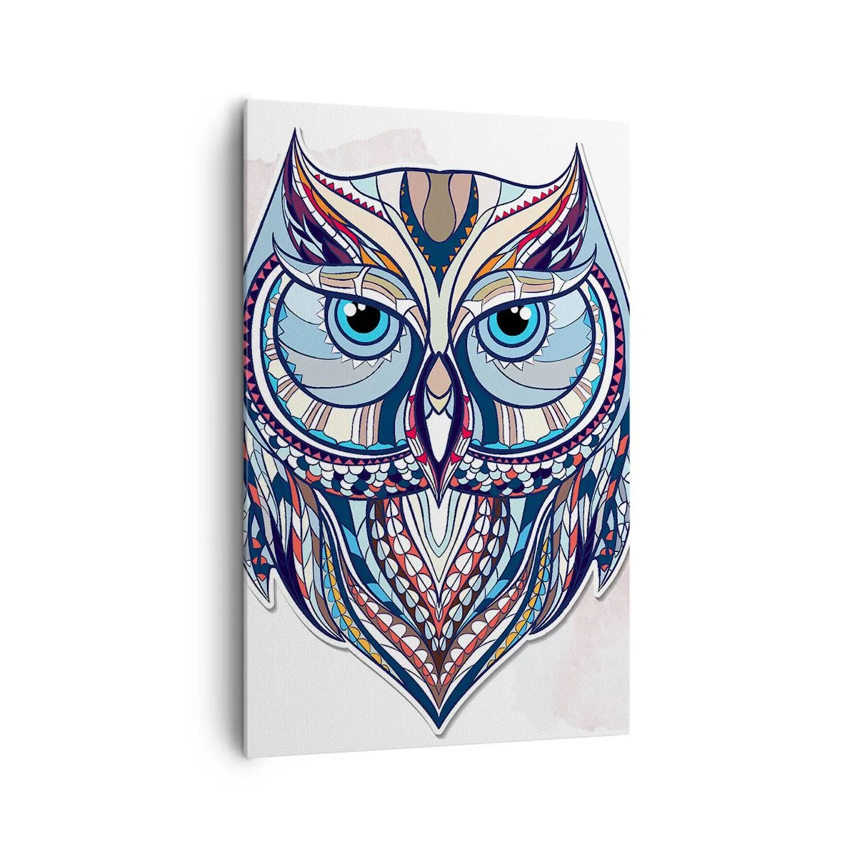 Obraz na plátne - Umelecká ozdobná sova - 80x120 cm