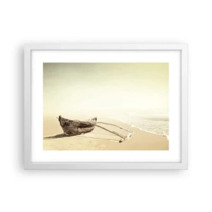 Plagát v bielom ráme - Spomienka na južné more - 40x30 cm