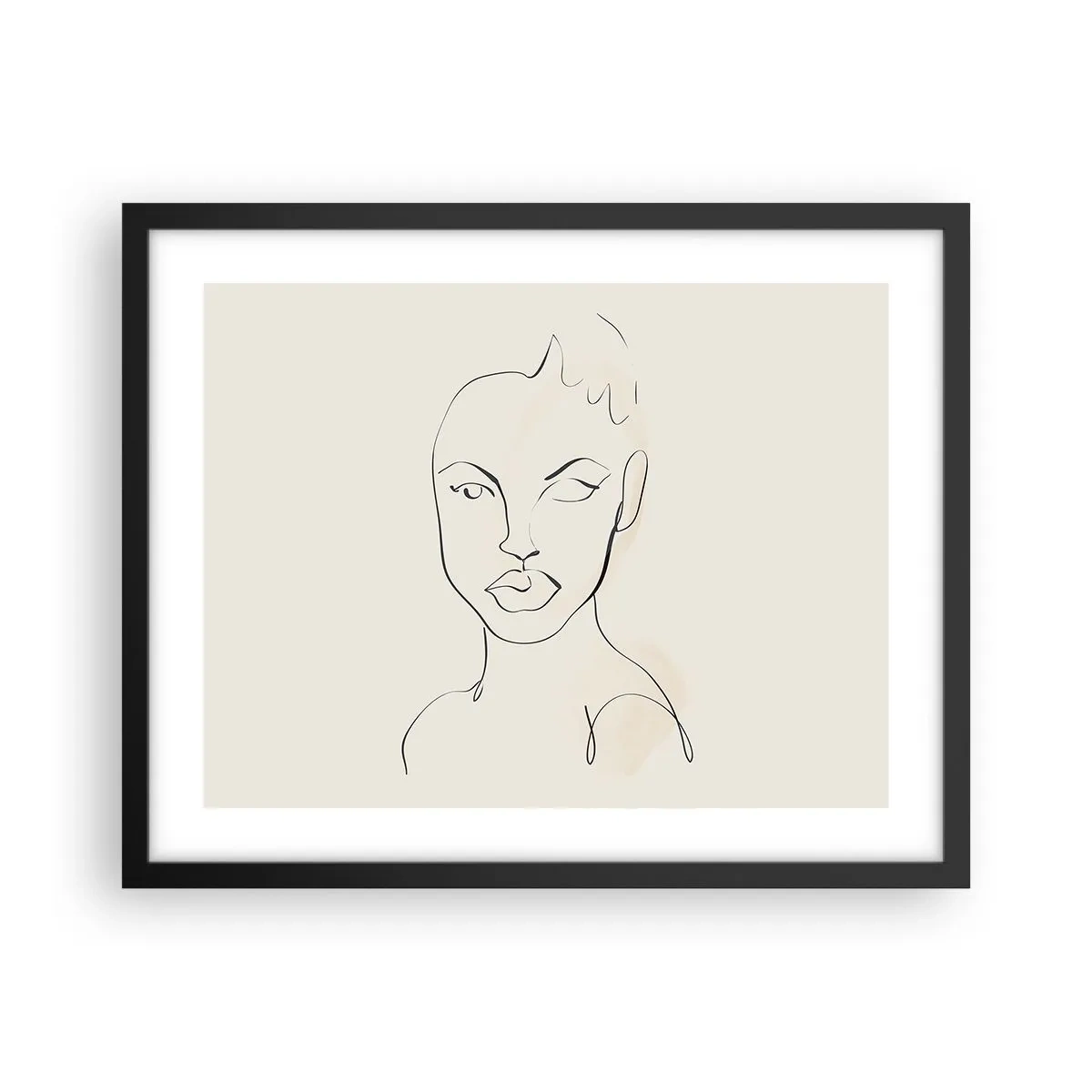 Plagát v čiernom ráme - Obrys zmyselnosti - 50x40 cm