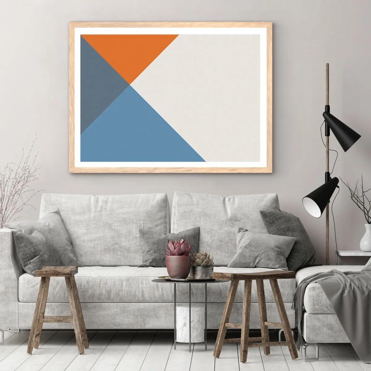 Plagát v ráme zo svetlého duba - Pod uhlom… - 40x30 cm