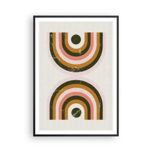 Plagát v čiernom ráme - Dvojitá abstrakcia - 70x100 cm