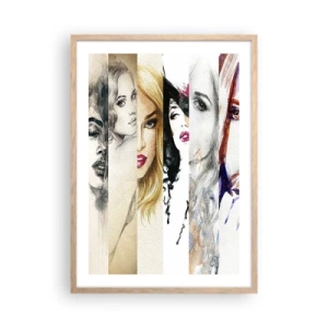 Plagát v ráme zo svetlého duba - A vždy si to TY - 50x70 cm