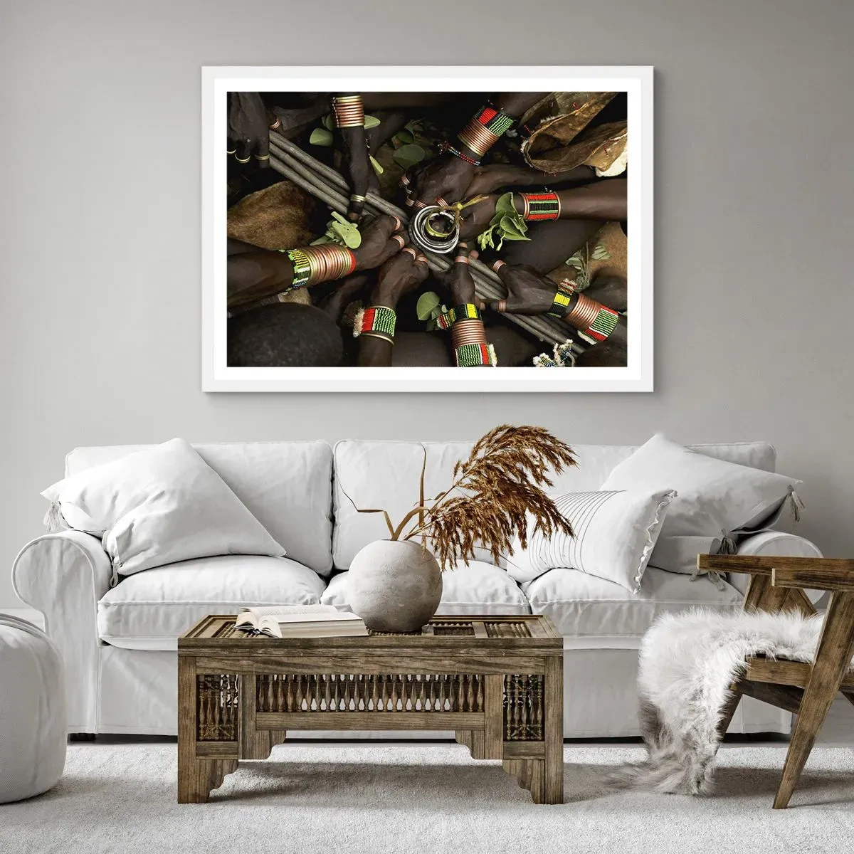 Plagát v bielom ráme - Sme spolu - 70x50 cm