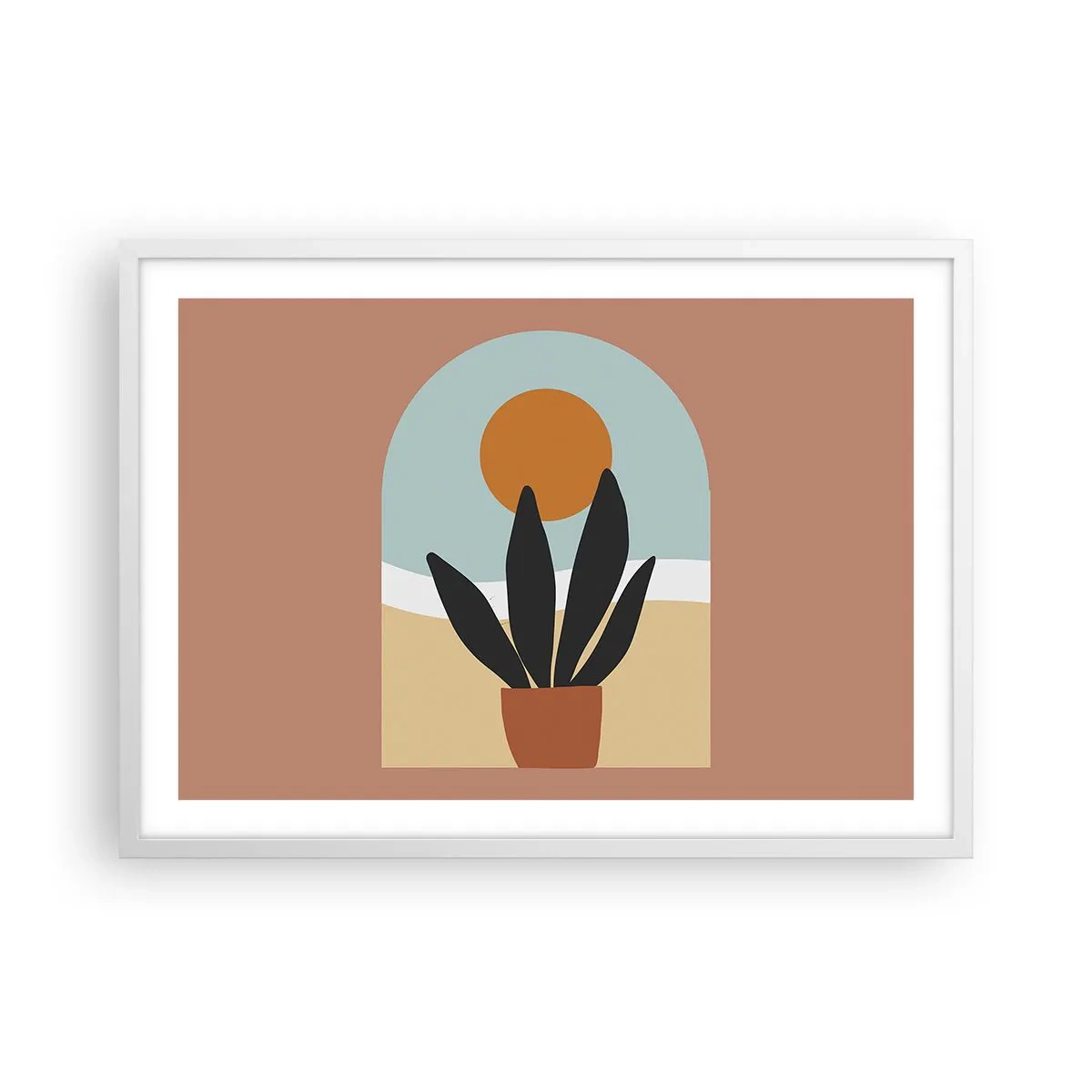 Plagát v bielom ráme - Malé radosti - 70x50 cm