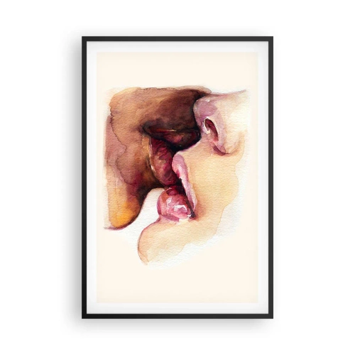 Plagát v čiernom ráme - Ako noc a deň, zem a nebo - 61x91 cm