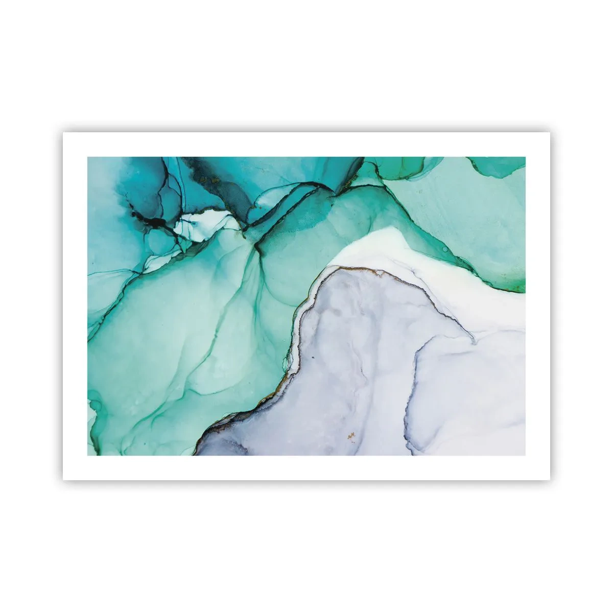 Plagát - Štúdia v tyrkysovej - 70x50 cm