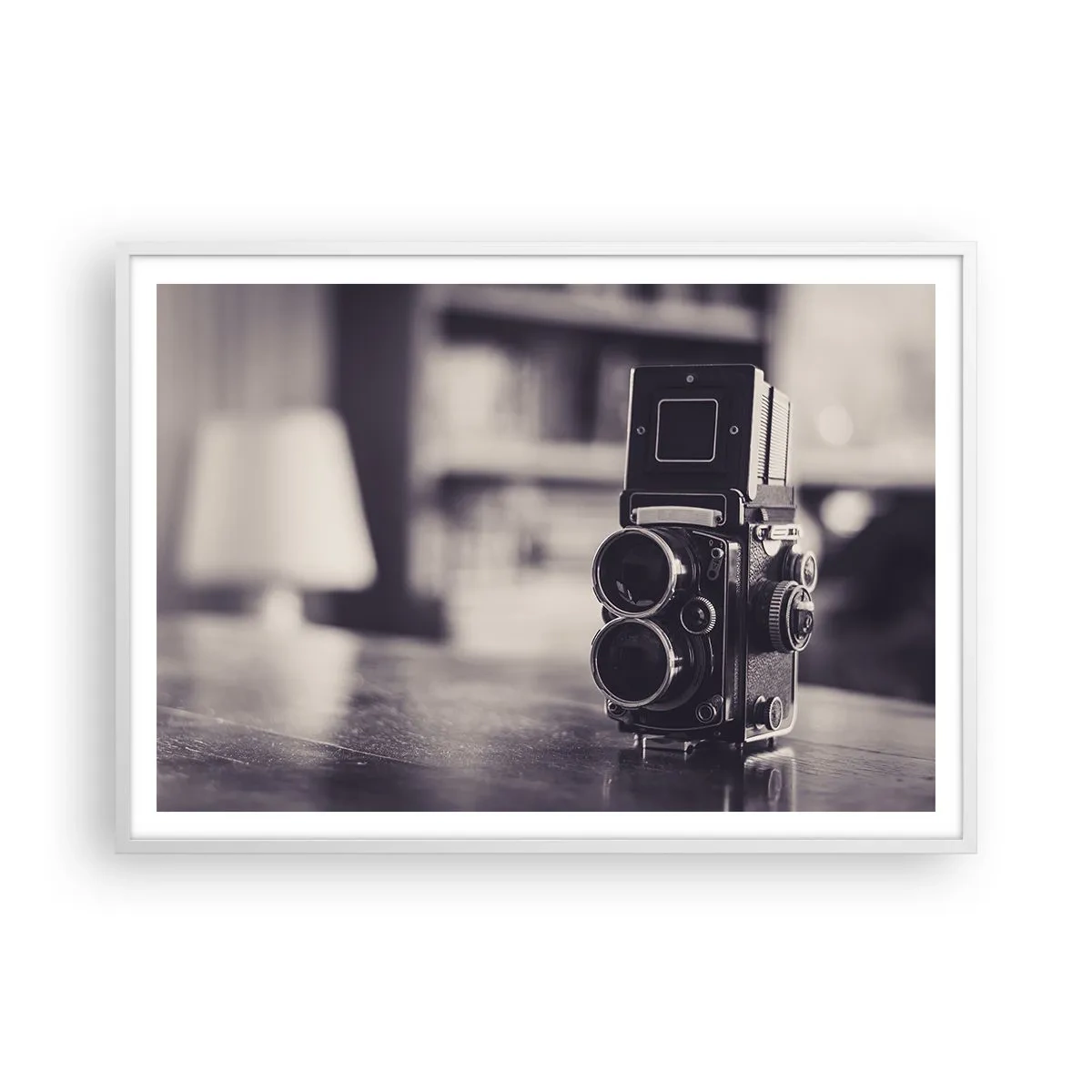 Plagát v bielom ráme - Kúzlo starej fotografie - 100x70 cm