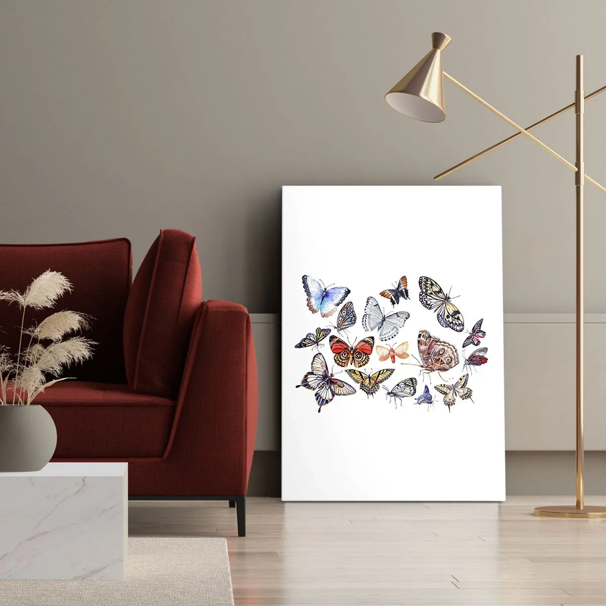 Obraz na plátne - Čipkový, farebný roj - 55x100 cm