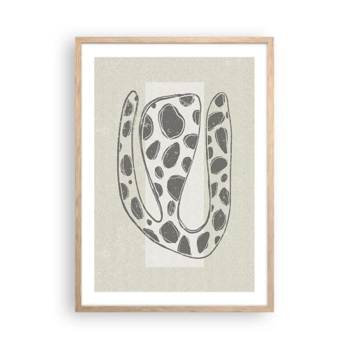 Plagát v ráme zo svetlého duba - Bizarná bytosť - 50x70 cm