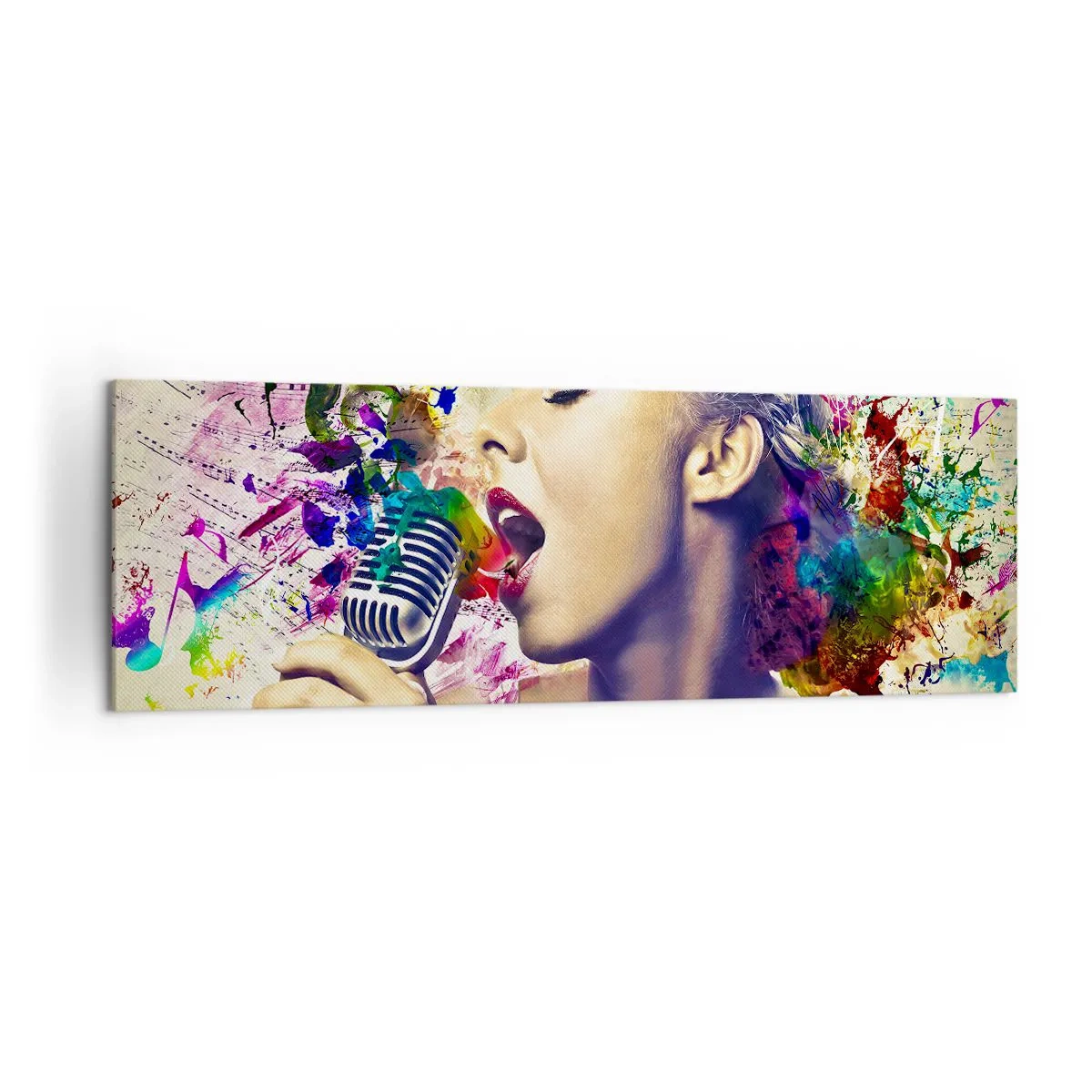 Obraz na plátne - Pomaľovať hlasom svet - 160x50 cm