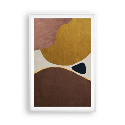 Plagát v bielom ráme - Abstrakcia – miesto v priestore - 61x91 cm