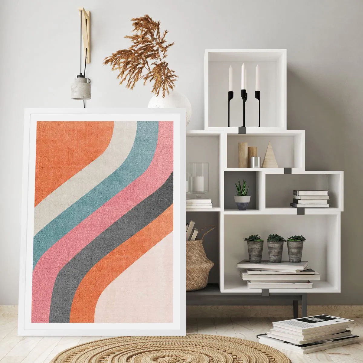 Plagát v bielom ráme - Diagonálna kompozícia – pohyb - 30x40 cm