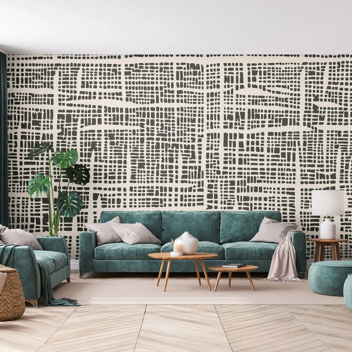 Fototapeta Premium Sand - Tkaná kompozícia - Abstrakcia, Grafika, Kus - 300x210 cm