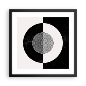Plagát v čiernom ráme - Harmónia v čiernej a bielej - 40x40 cm