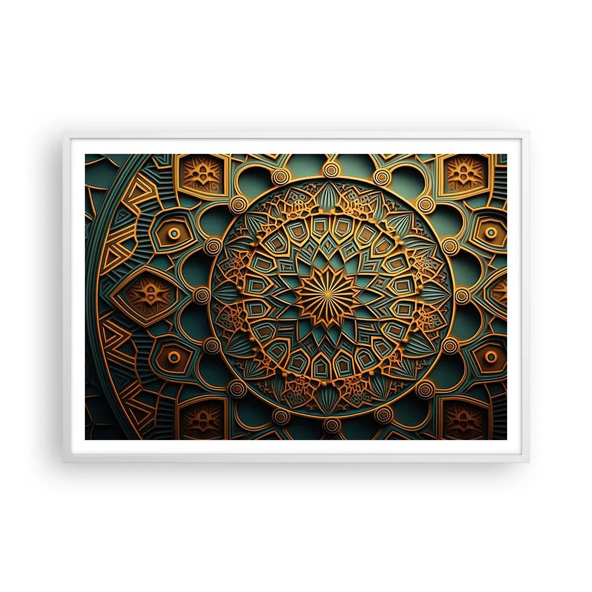 Plagát v bielom ráme - V arabskom štýle - 100x70 cm