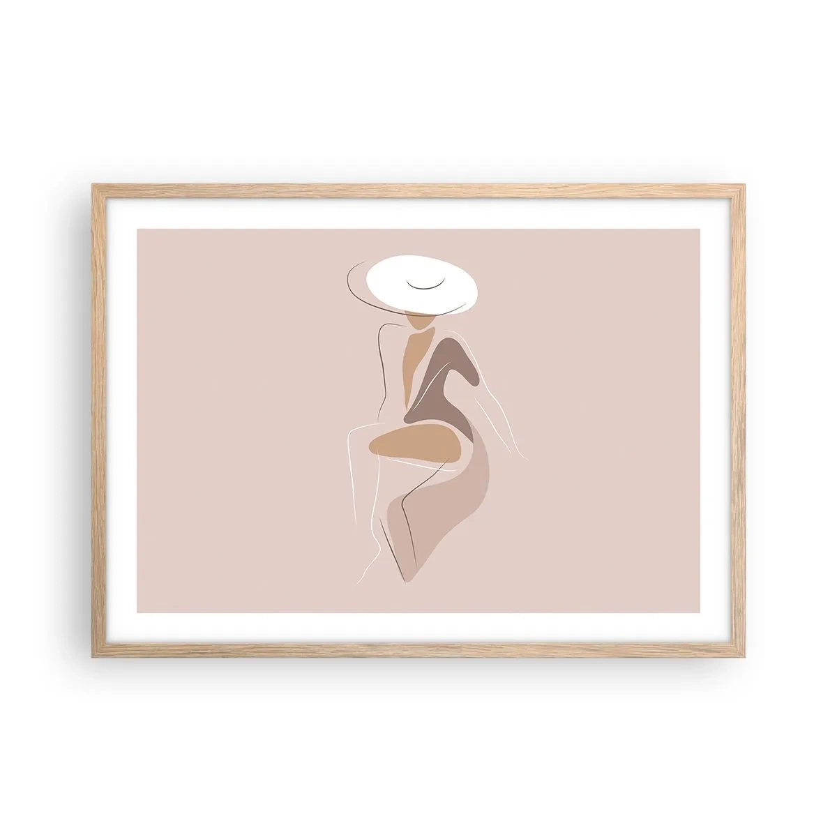 Plagát v ráme zo svetlého duba - Ako vyzerá pravá dáma? - 70x50 cm