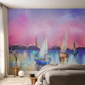 Fototapeta Premium Canvas - Smer: široká voda - Krajina, Jazero, Plachetnica - 200x140 cm