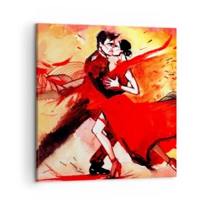 Obraz na plátne - Purpurový rytmus náruživosti - 60x60 cm
