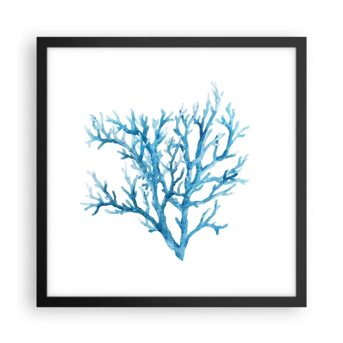 Plagát v čiernom ráme - Morský filigrán - 40x40 cm