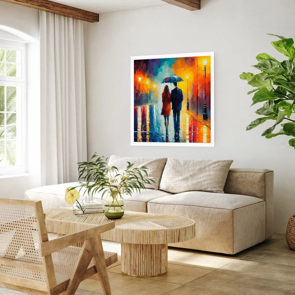 Plagát - Spolu – farebná noc - 40x40 cm