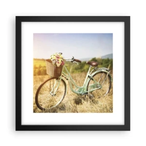 Plagát v čiernom ráme - Chvíľu tu zostanem - 30x30 cm