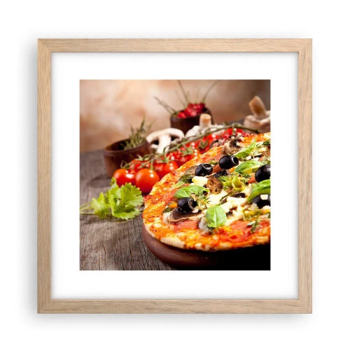 Plagát v ráme zo svetlého duba - Z telurických zložiek - 30x30 cm