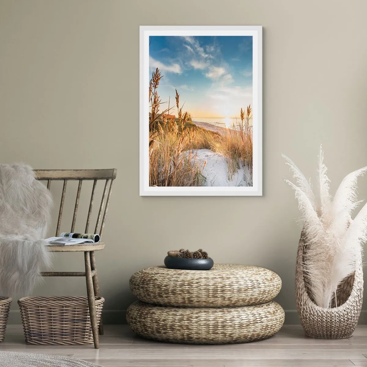 Plagát v bielom ráme - Severná pláž - 70x100 cm