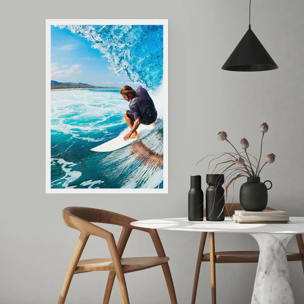 Plagát - Tancujúci s vlnami - 50x70 cm